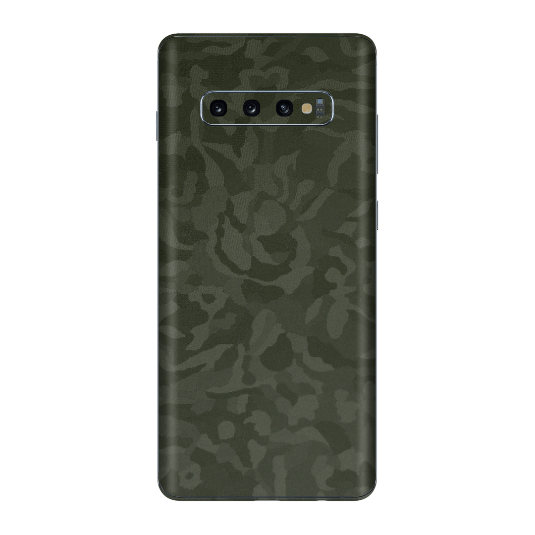 Samsung Galaxy S10 Green Camo Camouflage 3D Textured Skin Wrap Decal Protector | EasySkinz