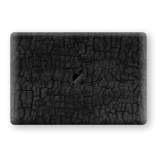 MacBook PRO 16" (2019) Print Custom Signature Burnt Wood Black Charcoal Abstract Skin Wrap Decal by EasySkinz