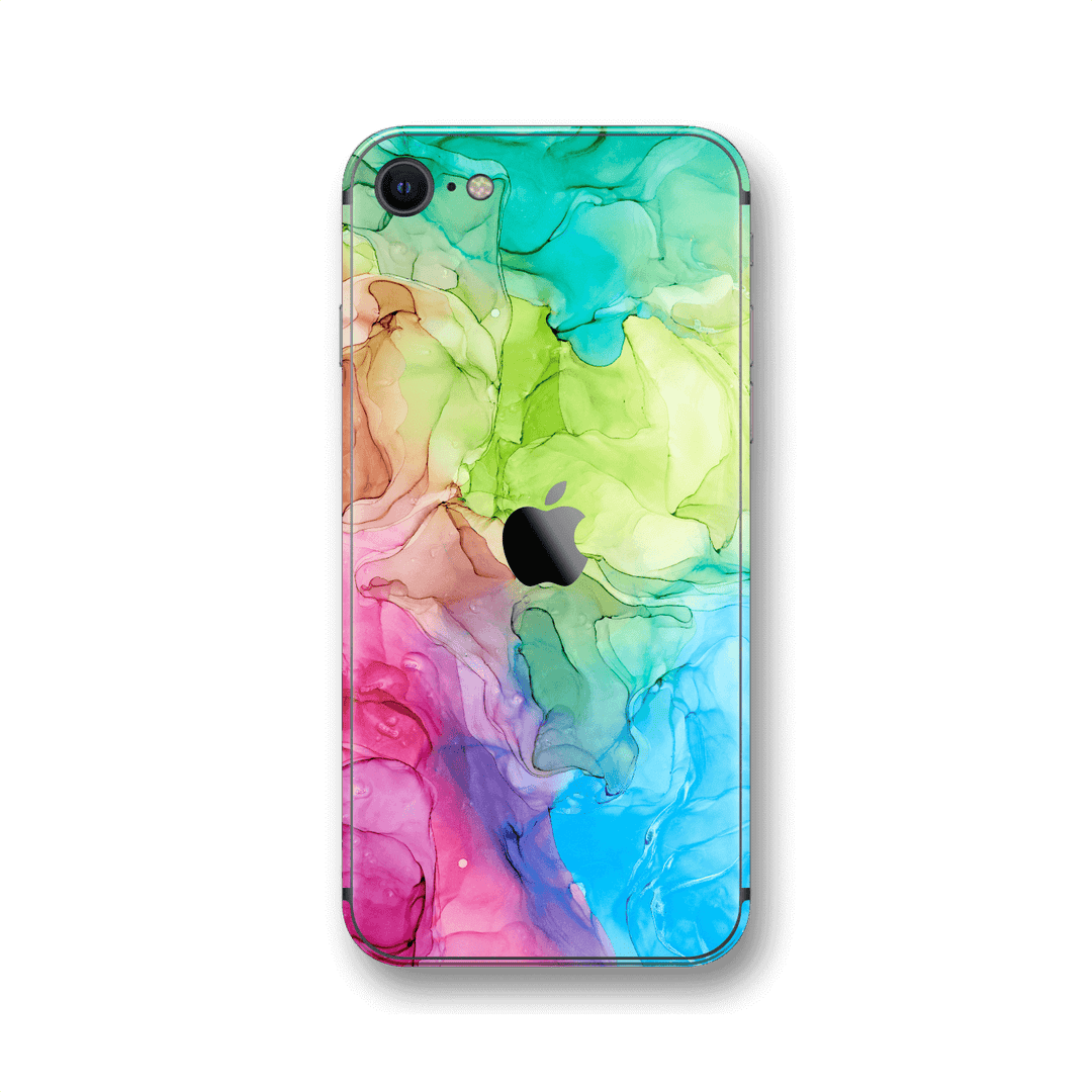 iPhone SE (2020) SIGNATURE Multi-Colour Multi-Color Watercolour Watercolor Skin, Wrap, Decal, Protector, Cover by EasySkinz | EasySkinz.com