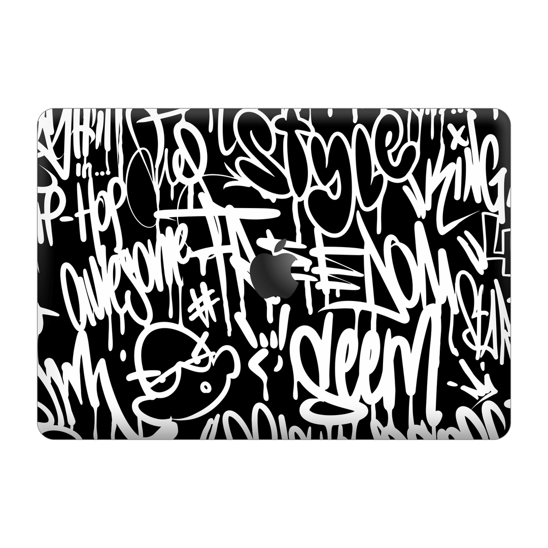 MacBook Air 13" (2020, M1) Print Printed Custom SIGNATURE Monochrome Black and WhiteGraffiti Skin Wrap Sticker Decal Cover Protector by EasySkinz | EasySkinz.com