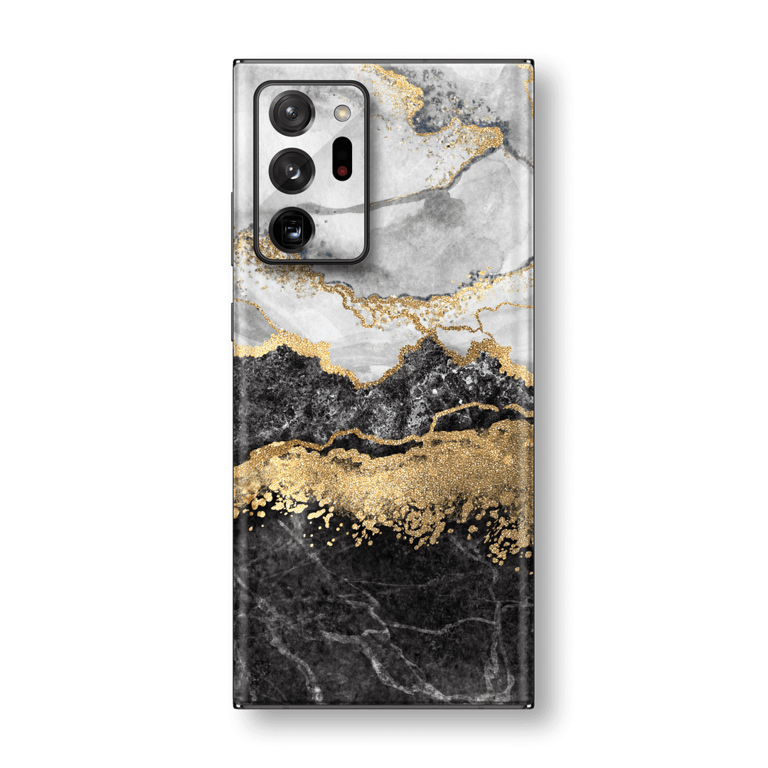 Samsung Galaxy NOTE 20 ULTRA SIGNATURE Golden WHITE-Slate Marble Skin, Wrap, Decal, Protector, Cover by EasySkinz | EasySkinz.com