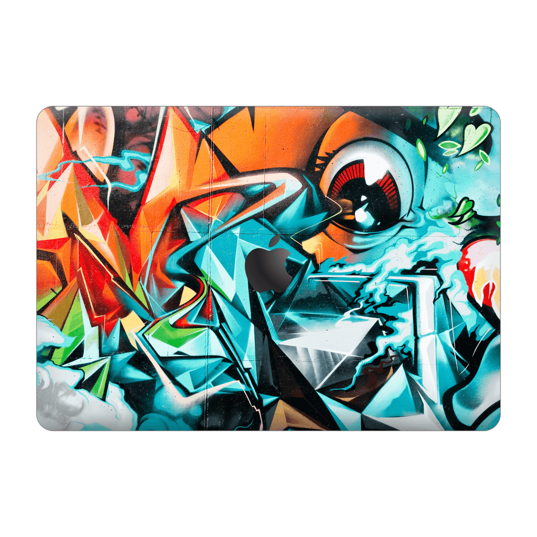 MacBook Air 13" (2020, M1) Print Printed Custom SIGNATURE Urban Blue Orange Street Art Skin Wrap Sticker Decal Cover Protector by EasySkinz | EasySkinz.com