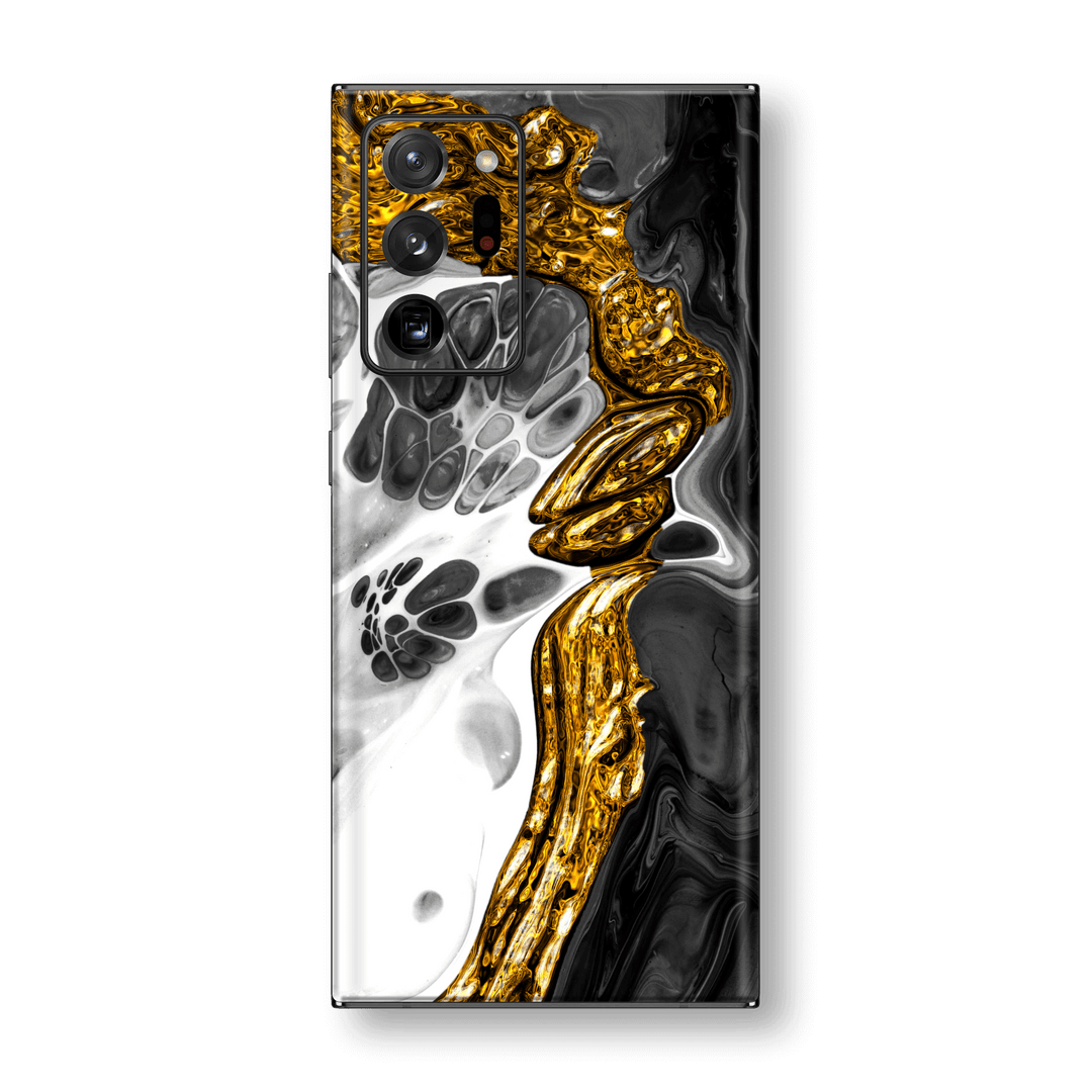 Samsung Galaxy NOTE 20 ULTRA SIGNATURE Abstract MELTED Gold Skin, Wrap, Decal, Protector, Cover by EasySkinz | EasySkinz.com