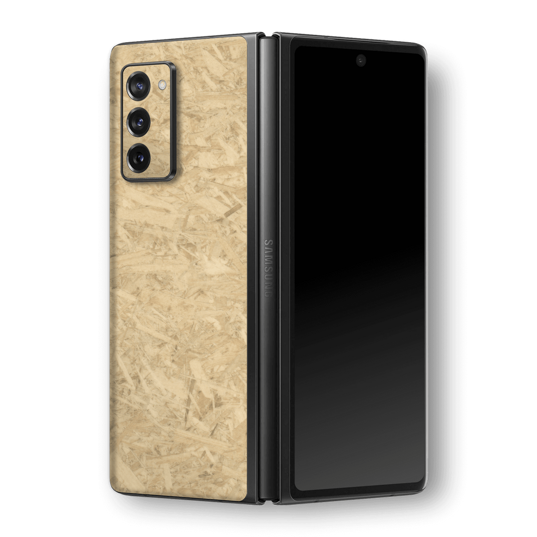 Samsung Galaxy Z Fold 2 Luxuria Chipboard Wood Wooden Skin Wrap Sticker Decal Cover Protector by EasySkinz | EasySkinz.com