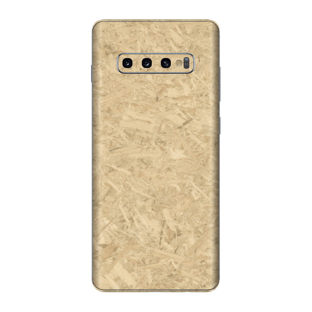 Samsung Galaxy S10+ PLUS Luxuria Chipboard Wood Wooden Skin Wrap Sticker Decal Cover Protector by EasySkinz | EasySkinz.com