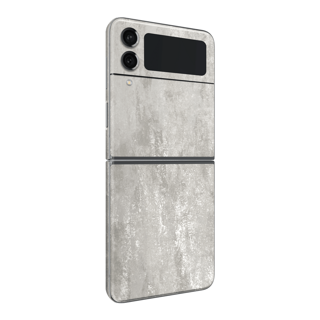 Samsung Galaxy Z Flip 4 (2022) Luxuria Silver Stone Skin Wrap Sticker Decal Cover Protector by EasySkinz | EasySkinz.com