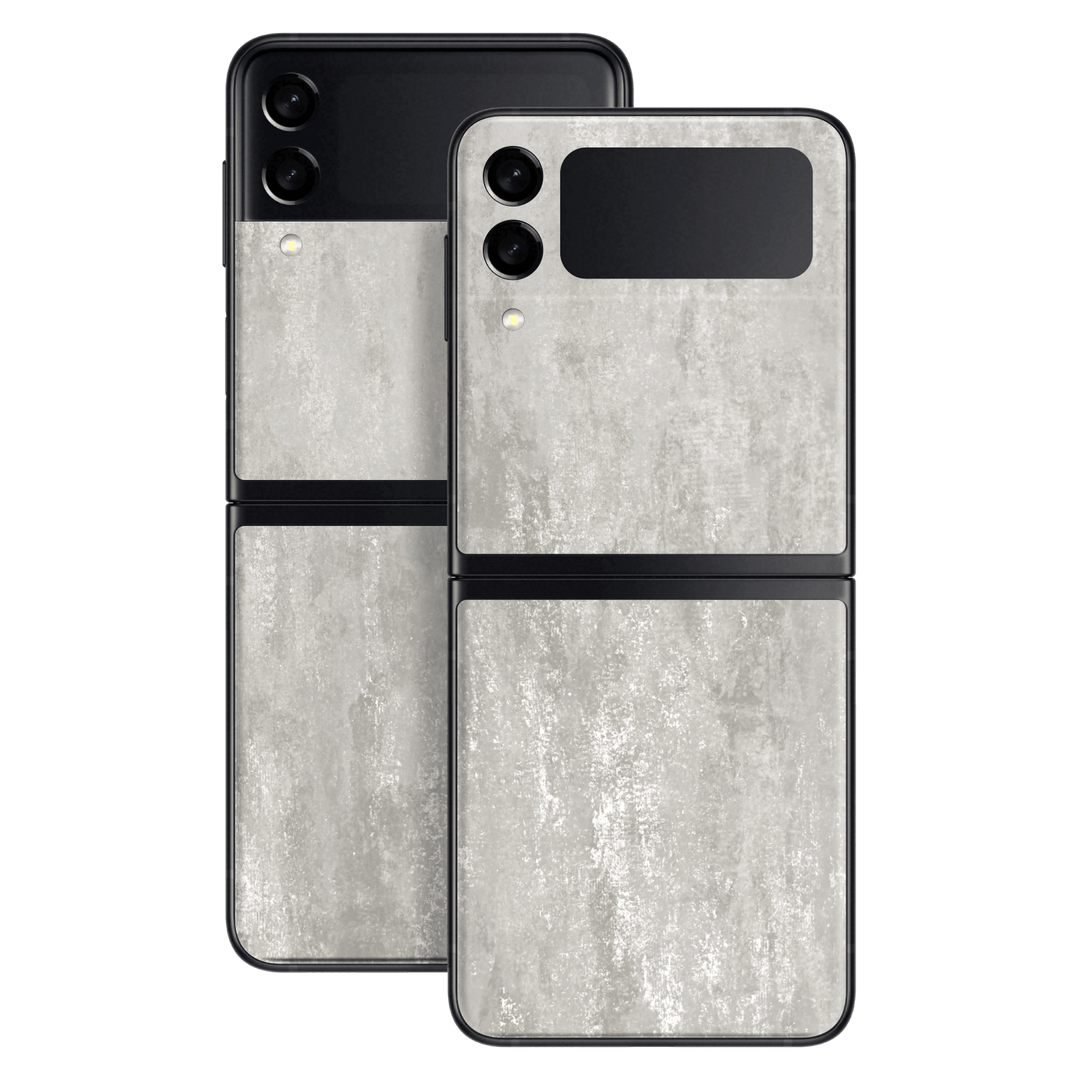 Samsung Galaxy Z Flip 3 Luxuria Silver Stone Skin Wrap Sticker Decal Cover Protector by EasySkinz | EasySkinz.com