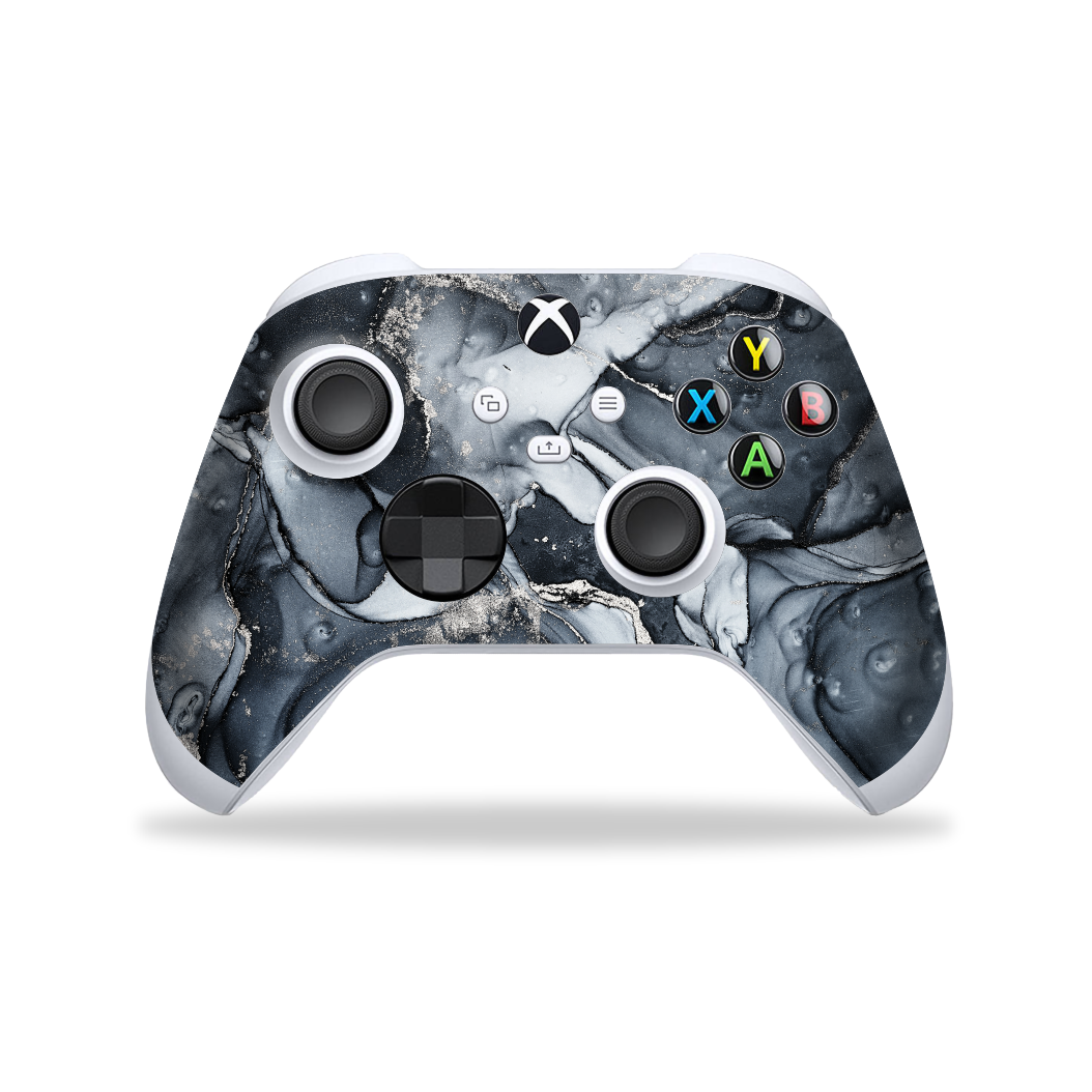 XBOX Series X CONTROLLER Skin - Print Printed Custom Signature Cloudy Silver Dust Skin, Wrap, Decal, Protector, Cover by EasySkinz | EasySkinz.com
