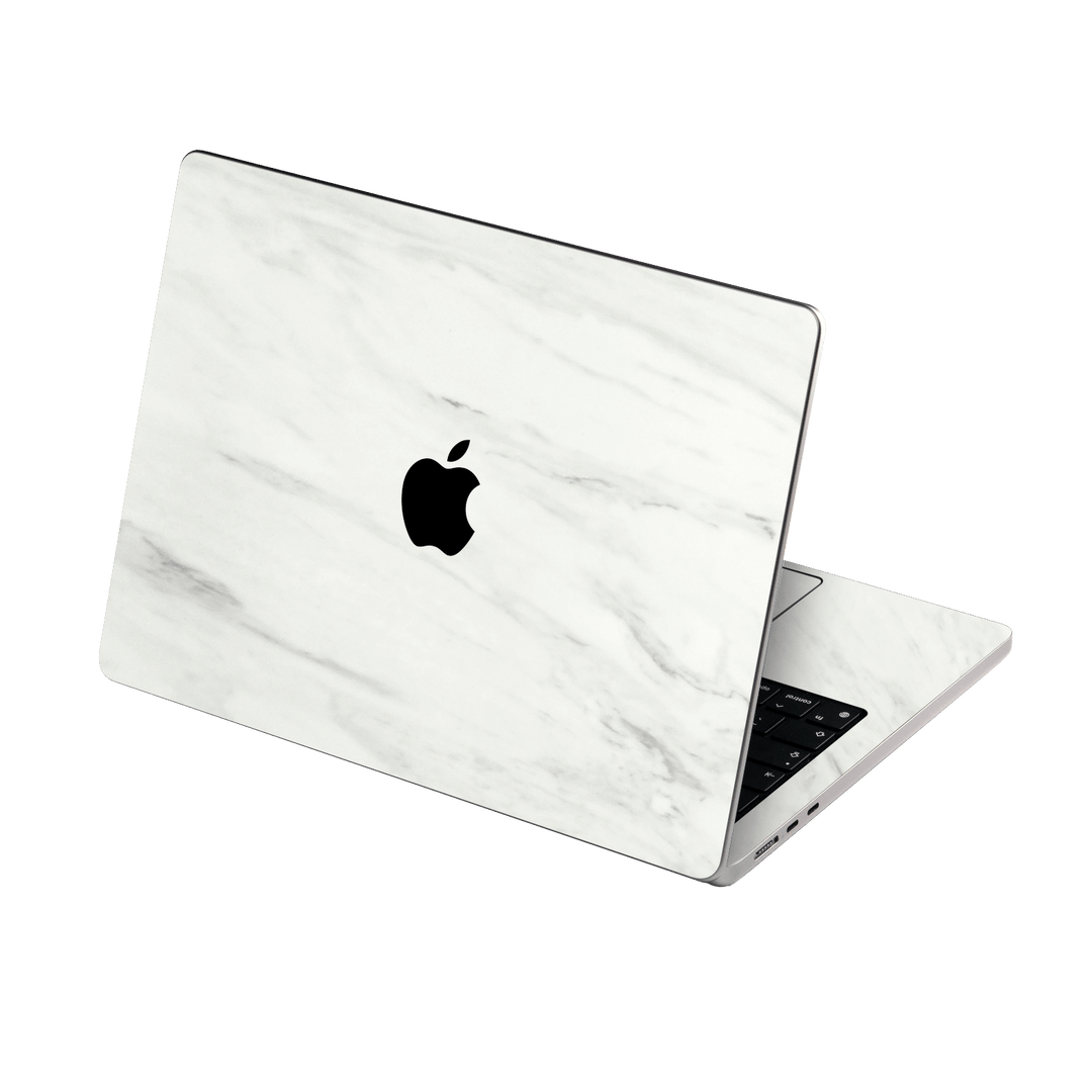 MacBook Air 13.6” (2022, M2) Luxuria White Marble Stone Skin Wrap Sticker Decal Cover Protector by EasySkinz | EasySkinz.com