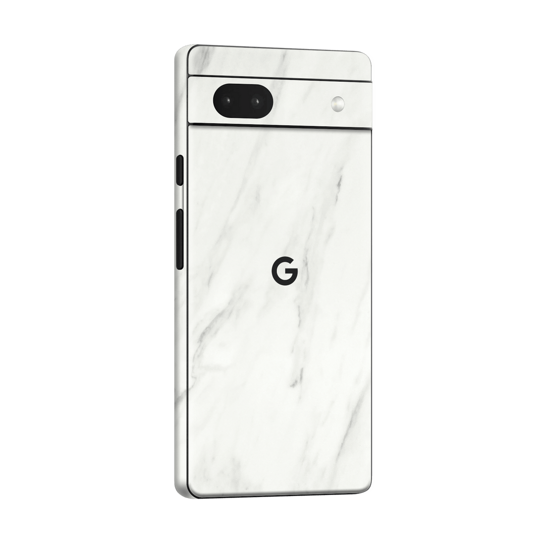 Google Pixel 6a (2022) Luxuria White Marble Stone Skin Wrap Sticker Decal Cover Protector by EasySkinz | EasySkinz.com