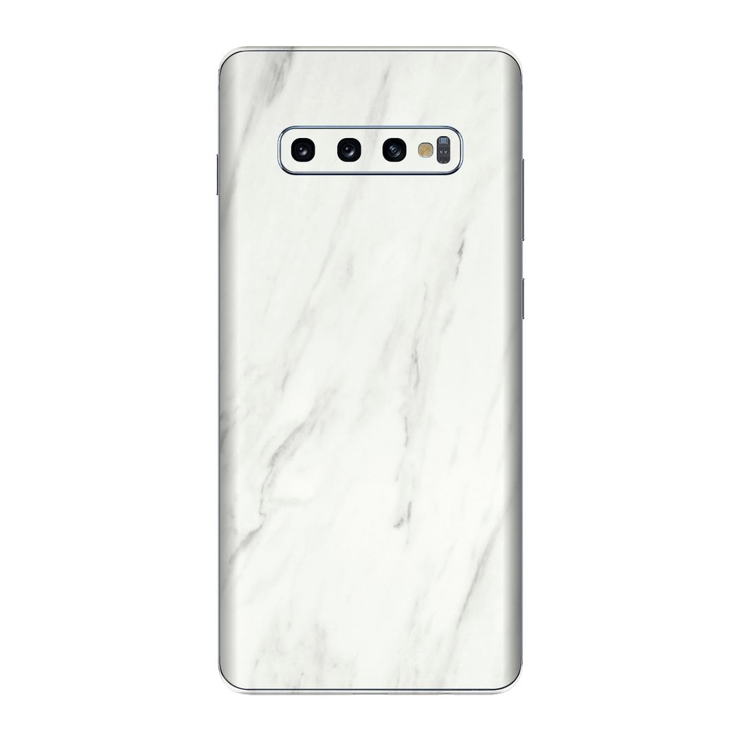 Samsung Galaxy S10 Luxuria White Marble Skin Wrap Decal Protector | EasySkinz