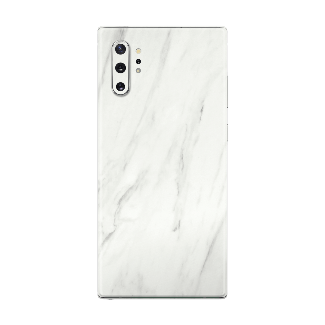 Samsung Galaxy NOTE 10+ PLUS Luxuria White Marble Skin Wrap Decal Protector | EasySkinz