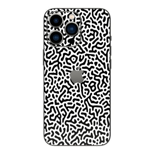 iPhone 14 Pro MAX Print Printed Custom Signature Tribal Black and White Wrap Sticker Decal Cover Protector by EasySkinz