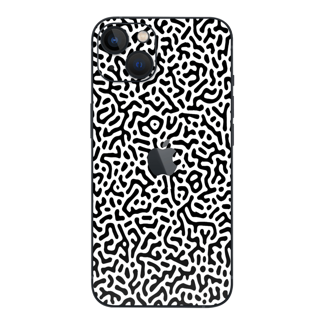 iPhone 14 Plus Print Printed Custom Signature Tribal Black and White Wrap Sticker Decal Cover Protector by EasySkinz