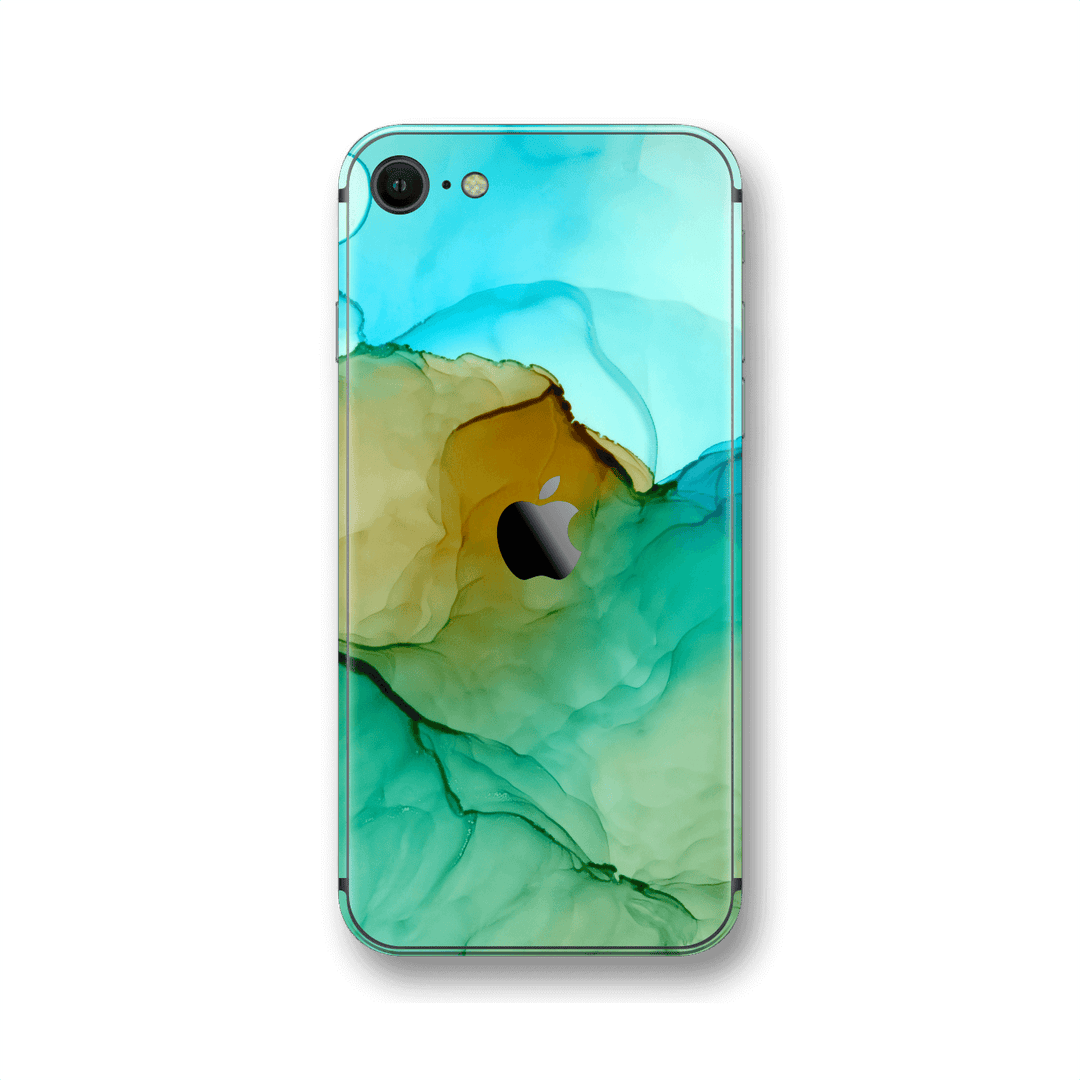 iPhone SE (2020) Print Custom Signature Blue-Green CRYSTAL Skin Wrap Decal by EasySkinz