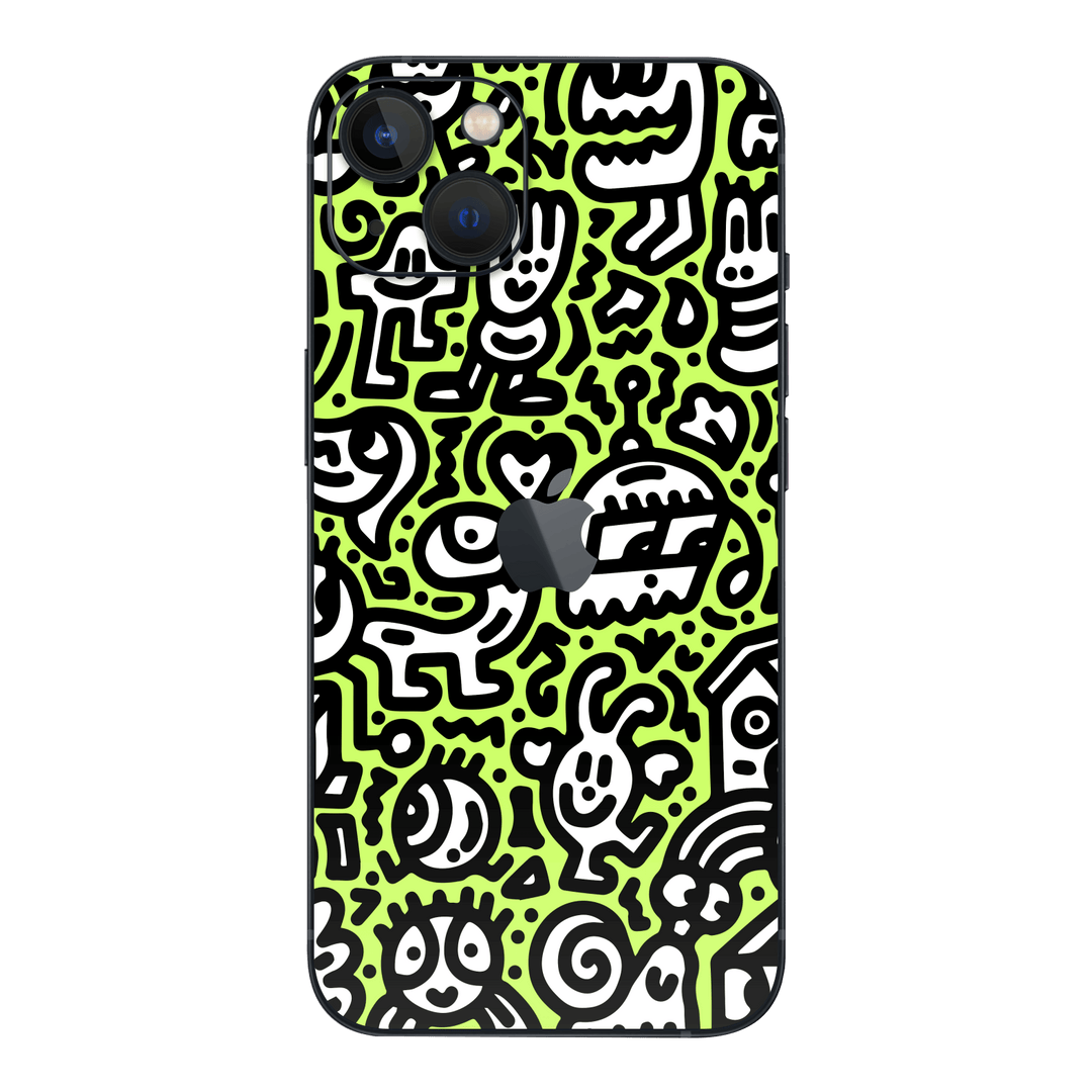 iPhone 14 Plus Print Printed Custom Signature Green Tribal Skin Wrap Sticker Decal Cover Protector by EasySkinz