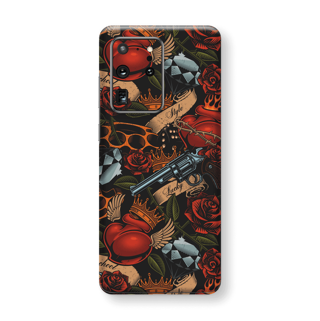 Samsung Galaxy S20 ULTRA Print Printed Custom SIGNATURE Old School Tattoo Skin Wrap Sticker Decal Cover Protector by EasySkinz