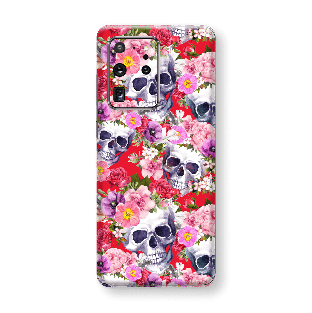 Samsung Galaxy S20 ULTRA Print Printed Custom SIGNATURE Skull BOUQUET Skin Wrap Sticker Decal Cover Protector by EasySkinz