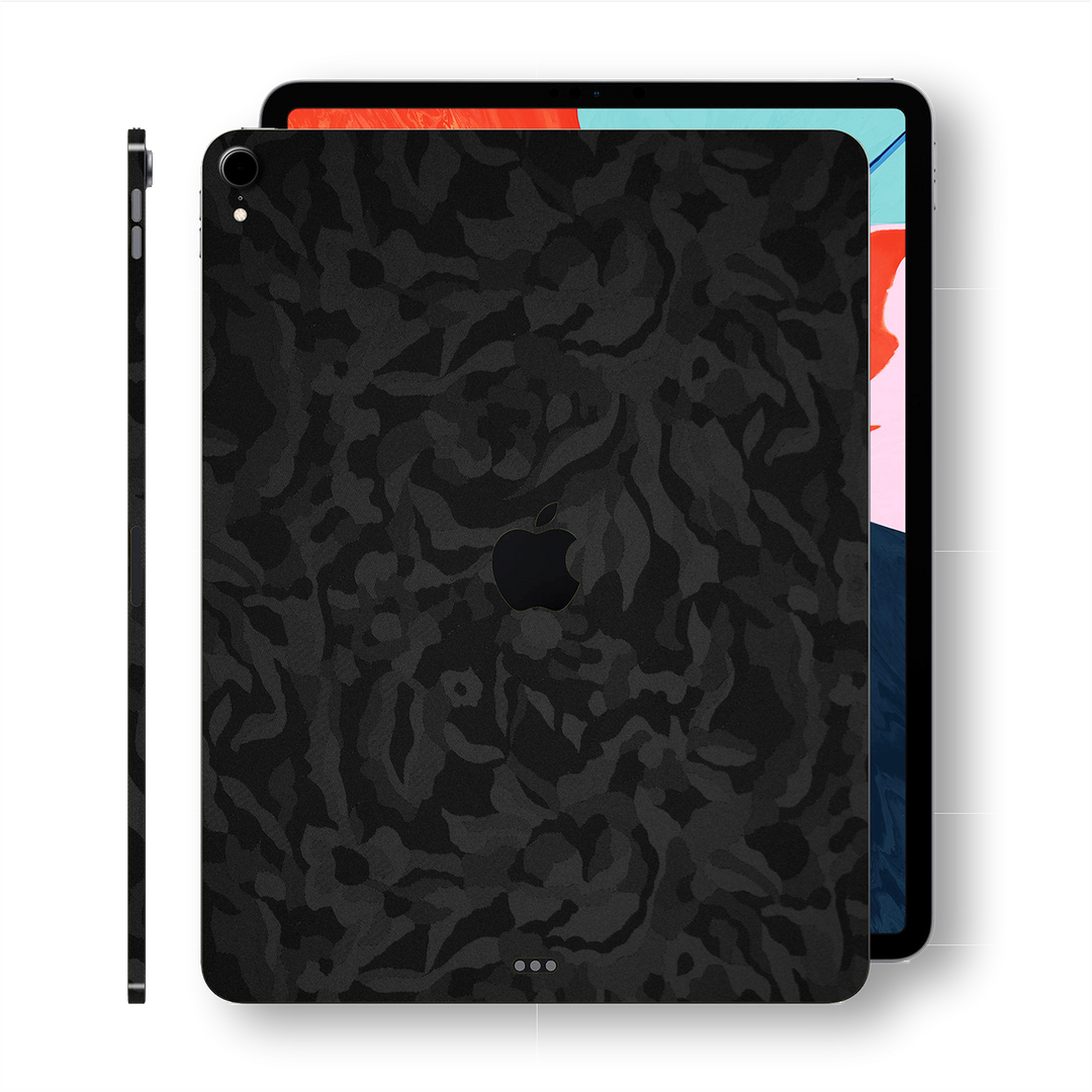 iPad PRO 11-inch 2018 Luxuria Black 3D Textured Camo Camouflage Skin Wrap Decal Protector | EasySkinz