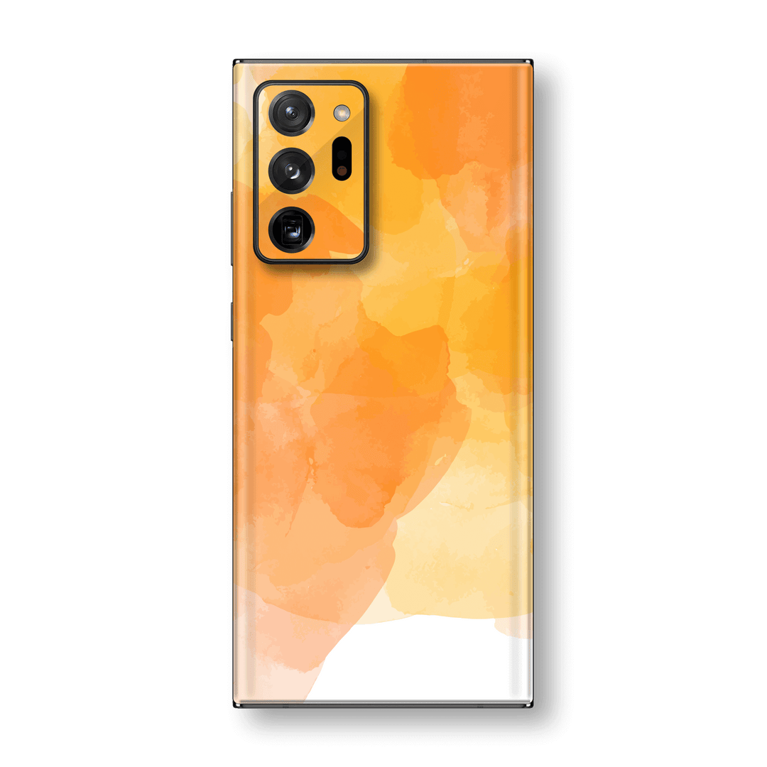 Samsung Galaxy NOTE 20 ULTRA Print Printed Custom SIGNATURE Orange Watercolour Skin Wrap Sticker Decal Cover Protector by EasySkinz