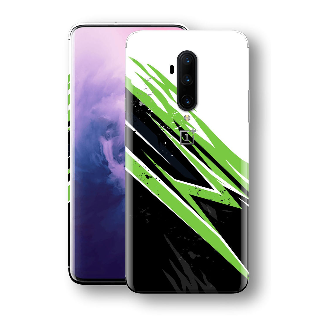 OnePlus 7T PRO Print Custom SIGNATURE Abstract GREEN Racing Skin, Wrap, Decal, Protector, Cover by EasySkinz | EasySkinz.com