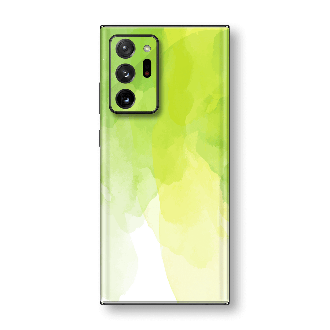 Samsung Galaxy NOTE 20 ULTRA Print Printed Custom SIGNATURE Lime Green Watercolour Skin Wrap Sticker Decal Cover Protector by EasySkinz