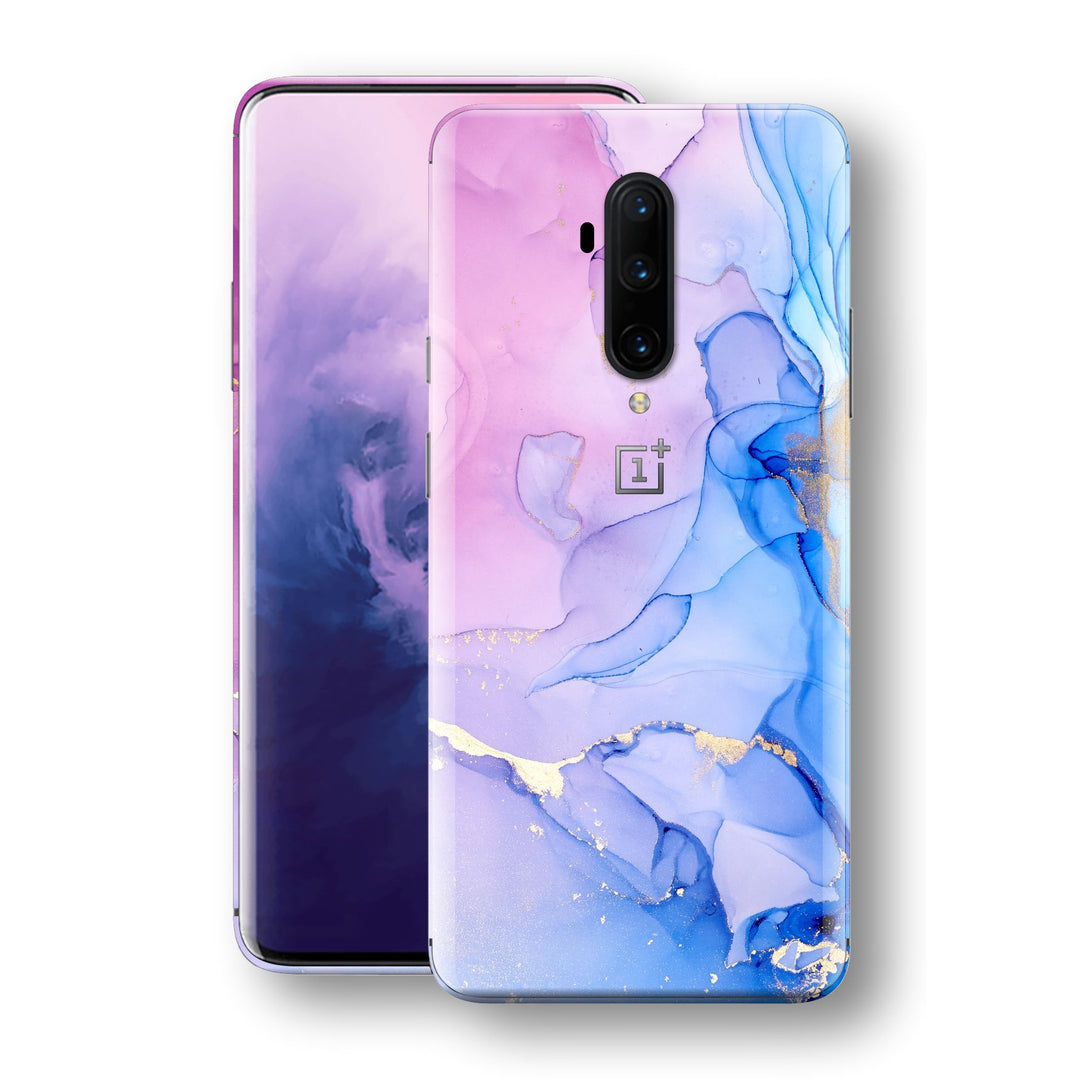 OnePlus 7T PRO Print Custom SIGNATURE AGATE GEODE Pink-Blue Skin, Wrap, Decal, Protector, Cover by EasySkinz | EasySkinz.com