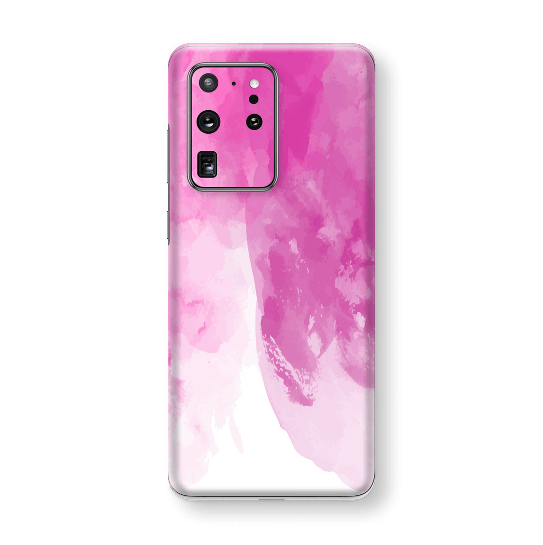 Samsung Galaxy S20 ULTRA Print Printed Custom SIGNATURE Magenta Watercolour Skin Wrap Sticker Decal Cover Protector by EasySkinz