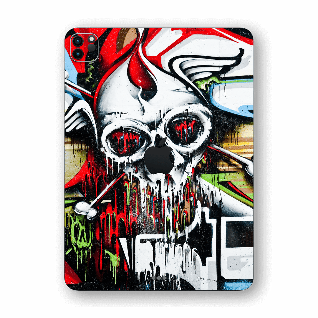 iPad PRO 12.9" (2020) Print Printed Custom SIGNATURE Graffiti Skull Skin Wrap Sticker Decal Cover Protector by EasySkinz