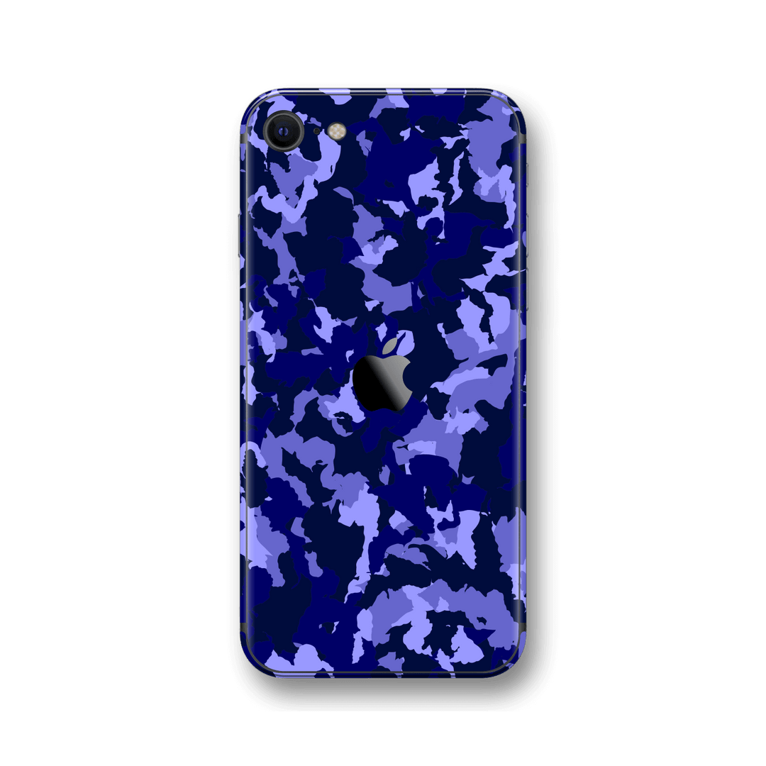 iPhone SE (2020) Print Printed Custom SIGNATURE Camouflage Navy-Purple Skin Wrap Sticker Decal Cover Protector by EasySkinz
