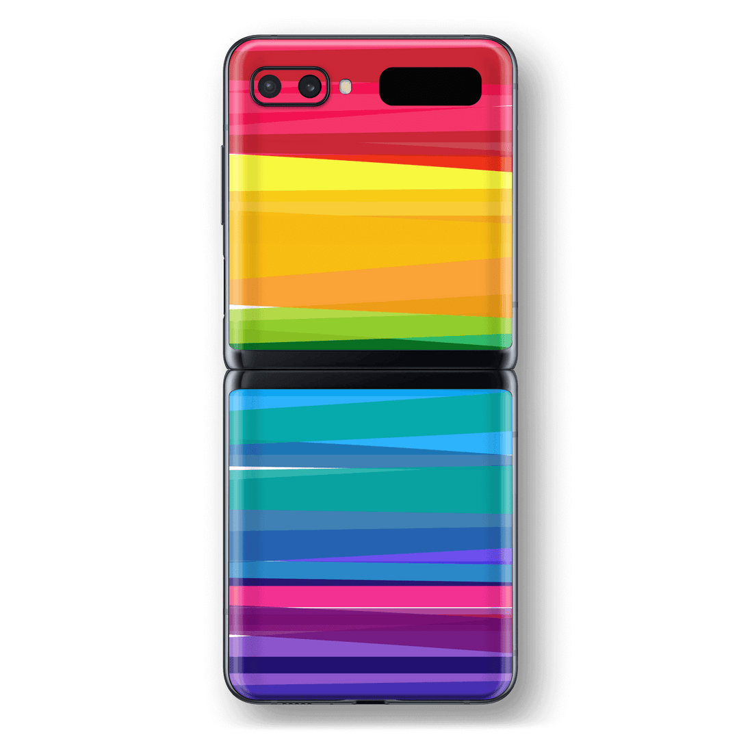 Samsung Galaxy Z Flip 5G Print Printed Custom SIGNATURE MULTICOLOURS Skin Wrap Sticker Decal Cover Protector by EasySkinz