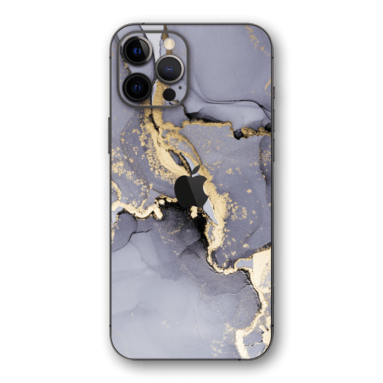 iPhone 12 Pro MAX SIGNATURE AGATE GEODE Pastel Grey-Gold Skin, Wrap, Decal, Protector, Cover by EasySkinz | EasySkinz.com