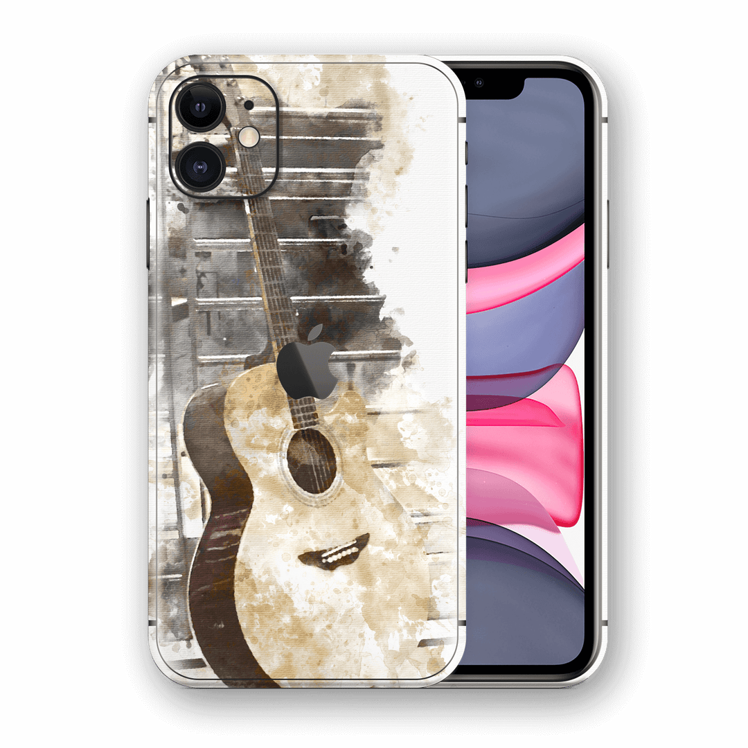 iPhone 11 SIGNATURE Watercolour GUITAR Skin, Wrap, Decal, Protector, Cover by EasySkinz | EasySkinz.com