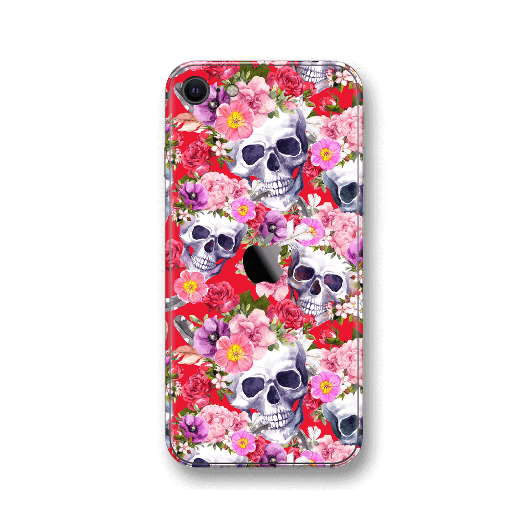 iPhone SE (2020) Print Printed Custom SIGNATURE Skull BOUQUET Skin Wrap Sticker Decal Cover Protector by EasySkinz