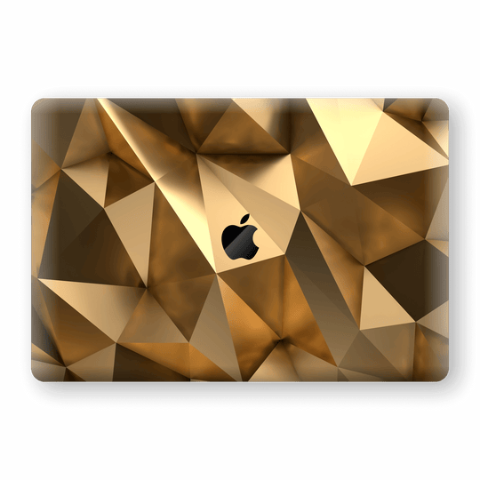 MacBook Pro 13" (No Touch Bar) Print Custom Signature Gold Mirror Skin Wrap Decal by EasySkinz