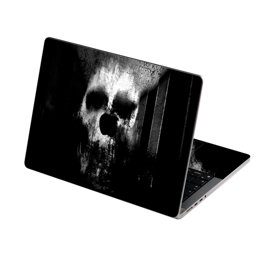 MacBook PRO 16" (2021/2023) Print Printed Custom Signature Horror Black & White Skull Skin Wrap Sticker Decal Cover Protector by EasySkinz | EasySkinz.com