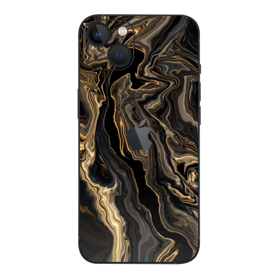 iPhone 13 Print Printed Custom Signature AGATE GEODE Black River Skin Wrap Sticker Decal Cover Protector by EasySkinz