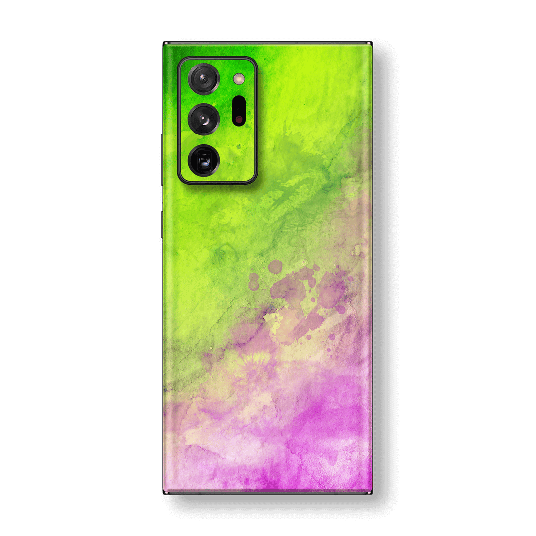 Samsung Galaxy NOTE 20 ULTRA Print Custom Signature Abstract Watercolour Pink Green Skin Wrap Decal by EasySkinz
