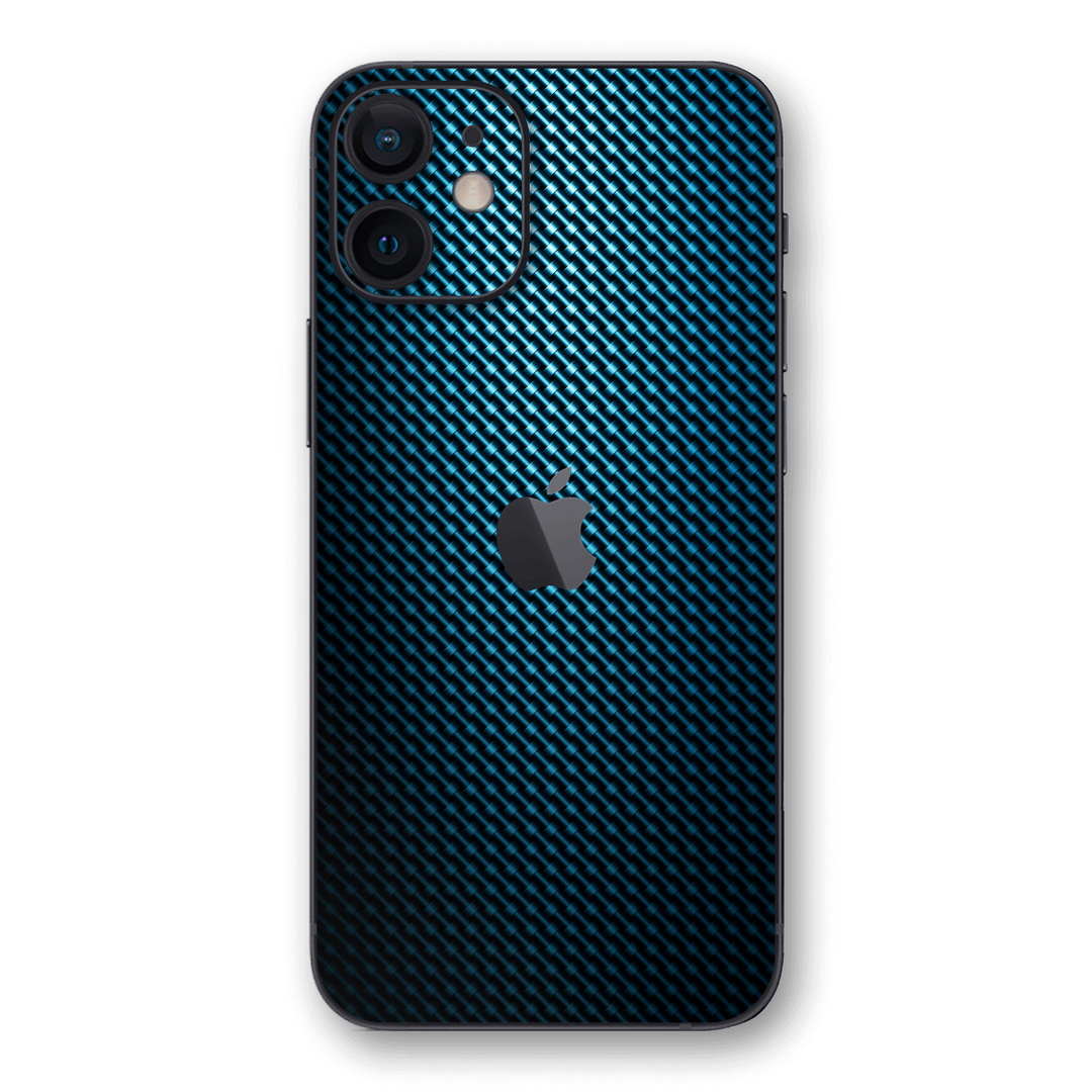 iPhone 12 mini SIGNATURE HydroCarbon BLUE Grid Skin, Wrap, Decal, Protector, Cover by EasySkinz | EasySkinz.com