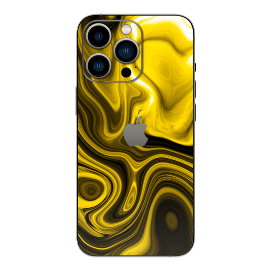 iPhone 13 Pro Print Printed Custom Signature Yellow and Black Mixture Skin Wrap Sticker Decal Cover Protector by EasySkinz