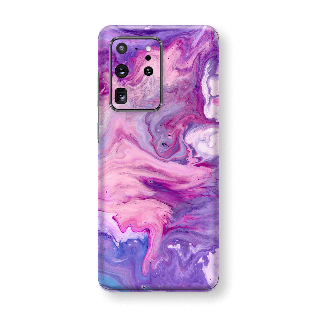 Samsung Galaxy S20 ULTRA Print Printed Custom SIGNATURE Abstract PURPLE Paint Skin Wrap Sticker Decal Cover Protector by EasySkinz