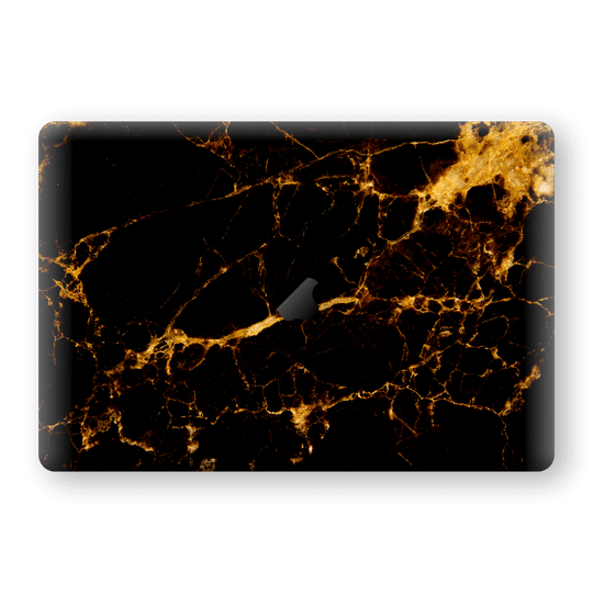 MacBook Air 13" (2020) Print Custom Signature Marble Black Gold Skin Wrap Decal by EasySkinz - Design 2