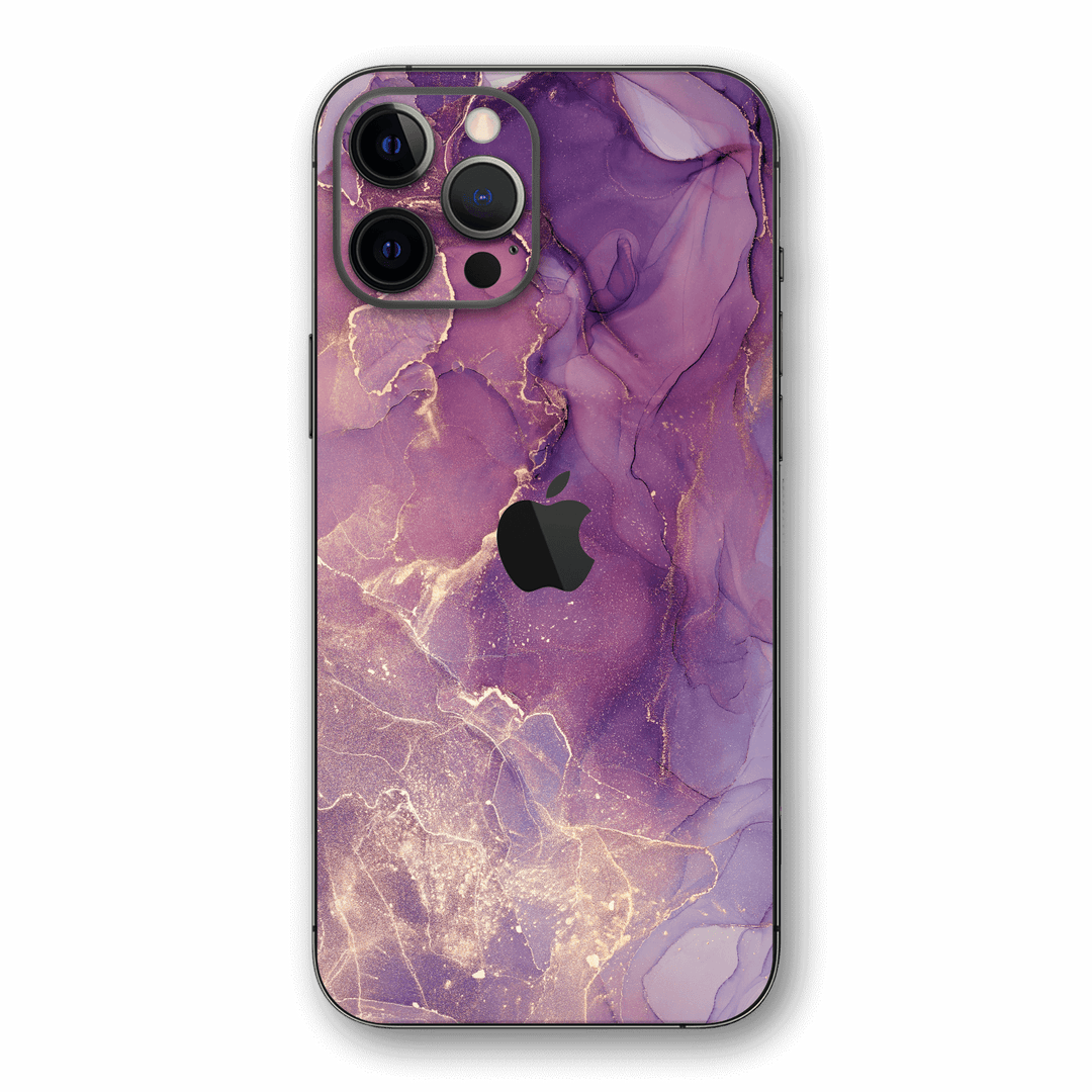iPhone 12 PRO SIGNATURE AGATE GEODE Purple-Gold Skin, Wrap, Decal, Protector, Cover by EasySkinz | EasySkinz.com