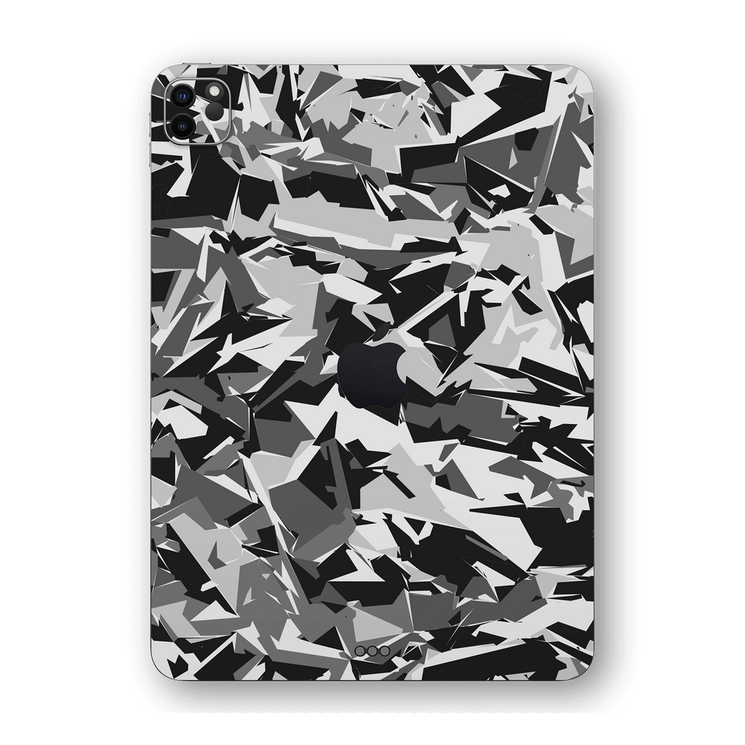 iPad PRO 12.9" (2020) Print Custom Signature Black and White Camo Camouflage Abstract Skin Wrap Decal by EasySkinz | EasySkinz.com