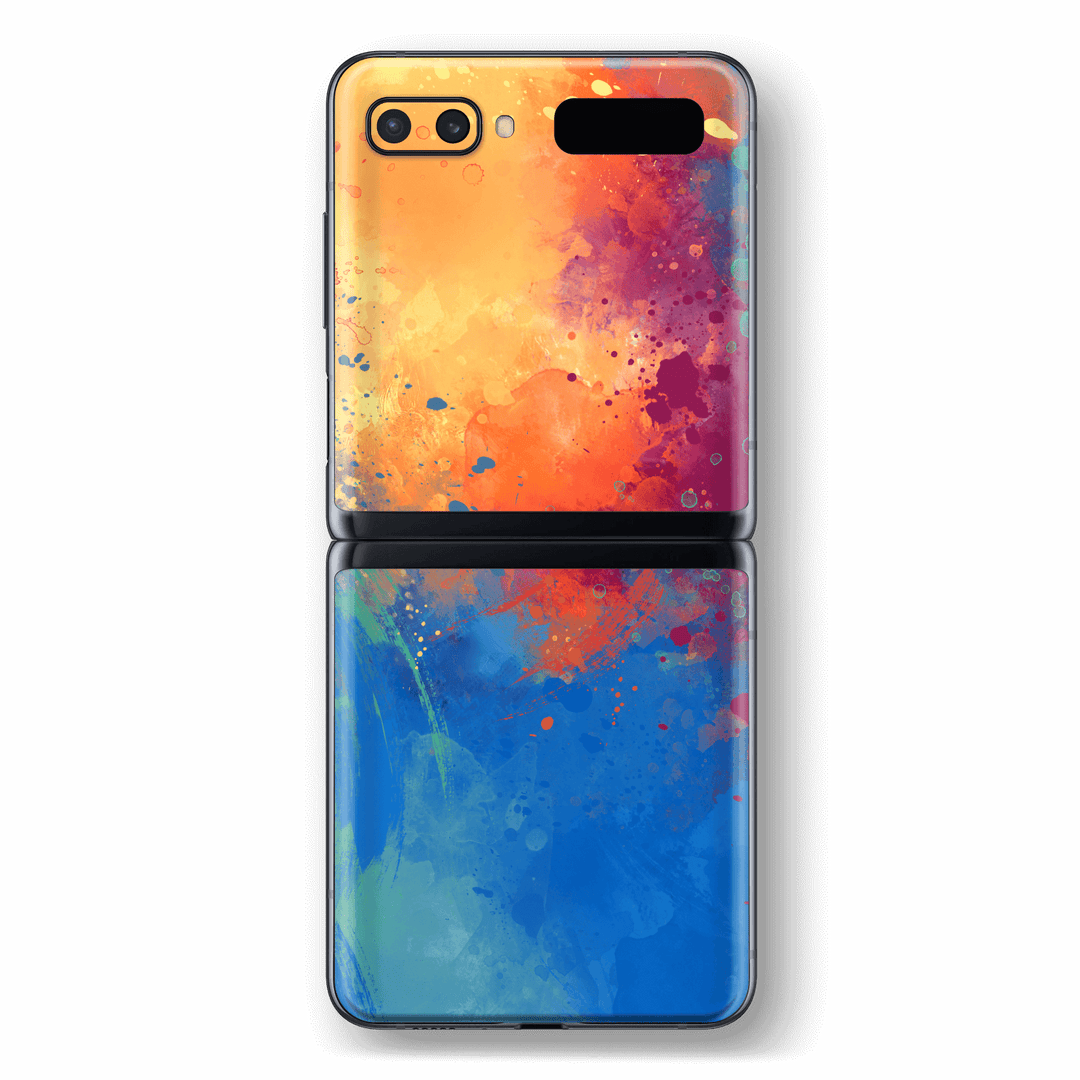 Samsung Galaxy Z Flip 5G Print Printed Custom SIGNATURE SUNSET Watercolour Skin Wrap Sticker Decal Cover Protector by EasySkinz