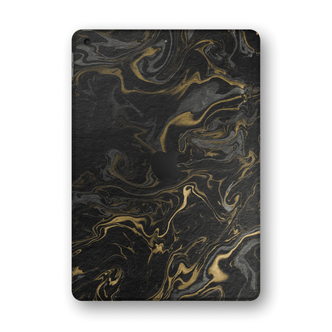 iPad 10.2" (8th Gen, 2020) SIGNATURE Grey-Gold Ink Paper Skin Wrap Sticker Decal Cover Protector by EasySkinz
