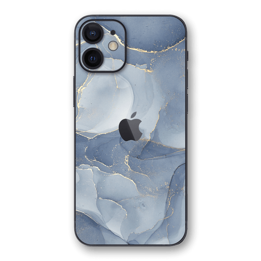 iPhone 12 mini SIGNATURE AGATE GEODE Steel Blue-Gold Skin, Wrap, Decal, Protector, Cover by EasySkinz | EasySkinz.com