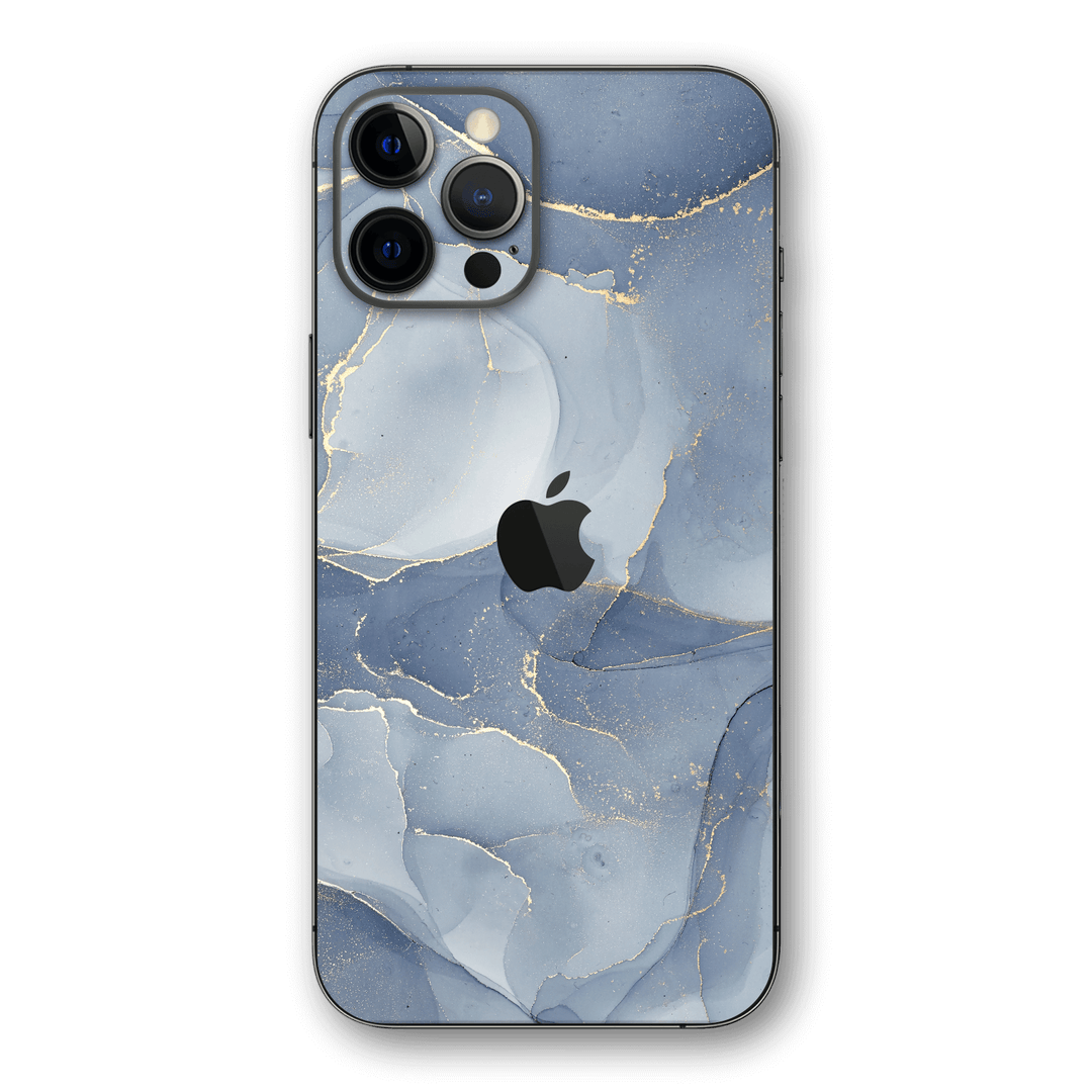 iPhone 12 Pro MAX SIGNATURE AGATE GEODE Steel Blue-Gold Skin, Wrap, Decal, Protector, Cover by EasySkinz | EasySkinz.com