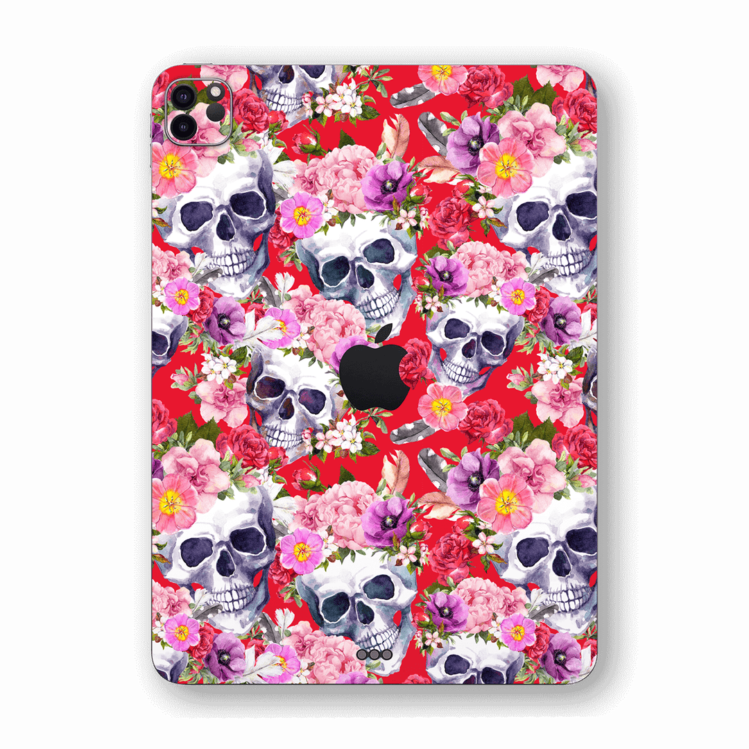 iPad PRO 11" (2020) Print Printed Custom SIGNATURE Skull BOUQUET Skin Wrap Sticker Decal Cover Protector by EasySkinz