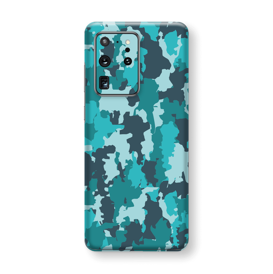 Samsung Galaxy S20 ULTRA SIGNATURE Camouflage Turquoise Skin, Wrap, Decal, Protector, Cover by EasySkinz | EasySkinz.com